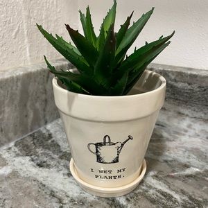 Rae Dunn I WET MY PLANTS Planter - RARE